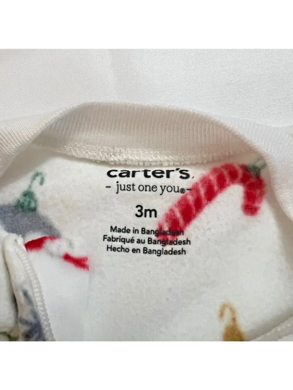 Carters Just One You Footed Santa Penguin 2 Way Zipper Sleep Play Sz 3M NWT